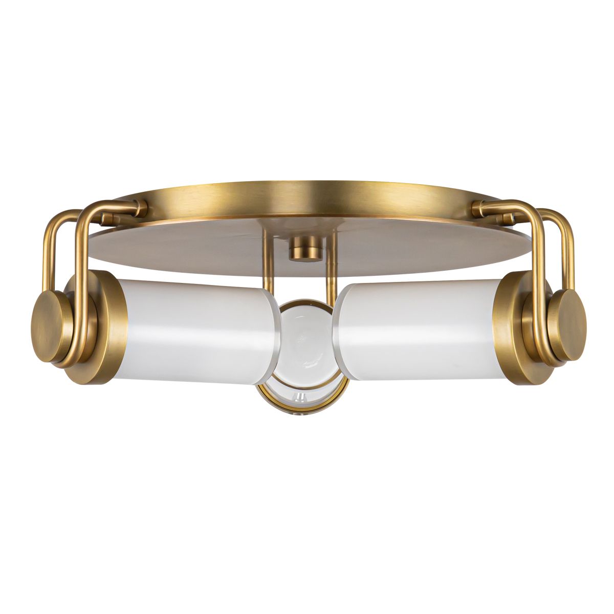 QN-WYNWOOD-F-VBS Wynwood 3 Light Flush Vintage Brass