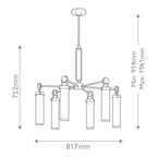 QN-WYNWOOD6-UBZ Wynwood 6 Light Chandelier Urban Bronze