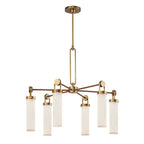 QN-WYNWOOD6-VBS Wynwood 6 Light Chandelier Vintage Brass