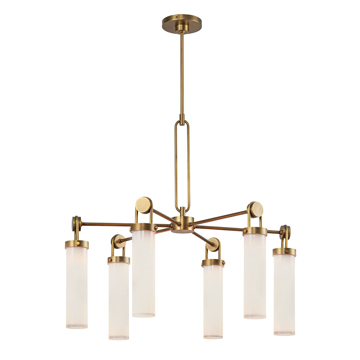 QN-WYNWOOD6-VBS Wynwood 6 Light Chandelier Vintage Brass