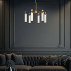 QN-WYNWOOD6-VBS Wynwood 6 Light Chandelier Vintage Brass