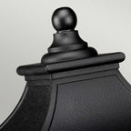 QZ-BEDFORD3-M Bedford 1 Light Medium Outdoor  Pedestal Lantern Mystic Black