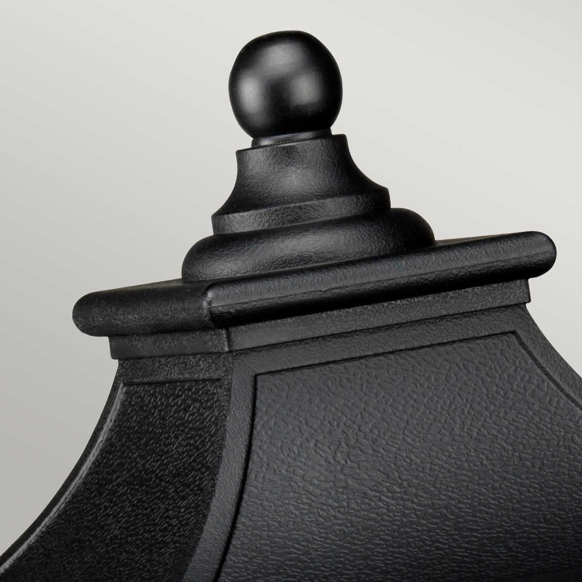 QZ-BEDFORD3-M Bedford 1 Light Medium Outdoor  Pedestal Lantern Mystic Black