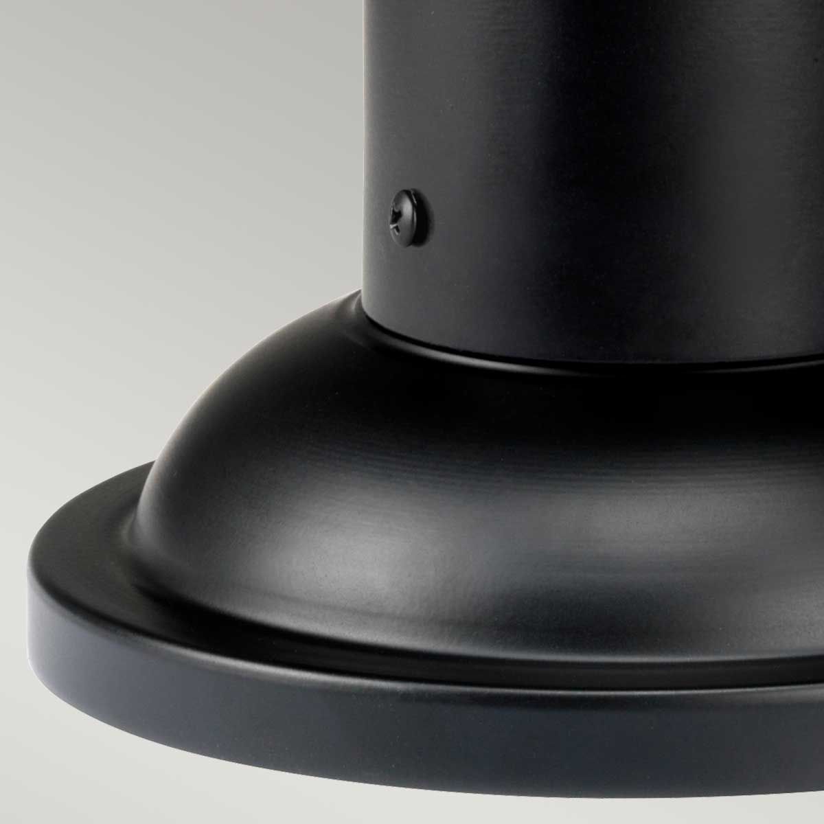 QZ-BEDFORD3-M Bedford 1 Light Medium Outdoor  Pedestal Lantern Mystic Black