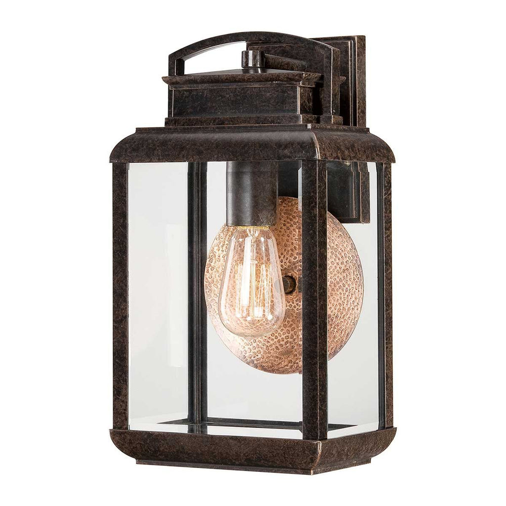 QZ-BYRON-M Byron 1 Light Medium  Outdoor Wall Lantern Imperial Bronze with Copper Reflector