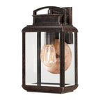 QZ-BYRON-M Byron 1 Light Medium  Outdoor Wall Lantern Imperial Bronze with Copper Reflector