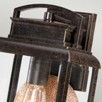 QZ-BYRON-M Byron 1 Light Medium  Outdoor Wall Lantern Imperial Bronze with Copper Reflector