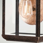 QZ-BYRON-M Byron 1 Light Medium  Outdoor Wall Lantern Imperial Bronze with Copper Reflector