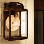 QZ-BYRON-M Byron 1 Light Medium  Outdoor Wall Lantern Imperial Bronze with Copper Reflector