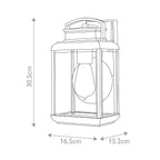 QZ-BYRON-S Byron 1 Light Small  Outdoor Wall Lantern Imperial Bronze with Copper Reflector