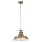 QZ-EMERY-P-M-WS Emery 1 Light Medium Pendant Weathered Brass
