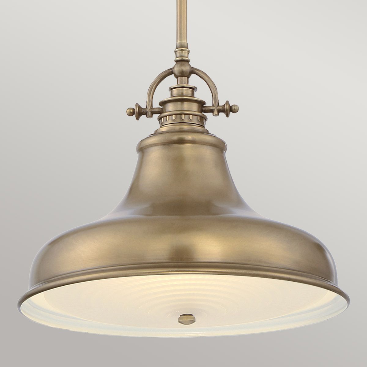 QZ-EMERY-P-M-WS Emery 1 Light Medium Pendant Weathered Brass