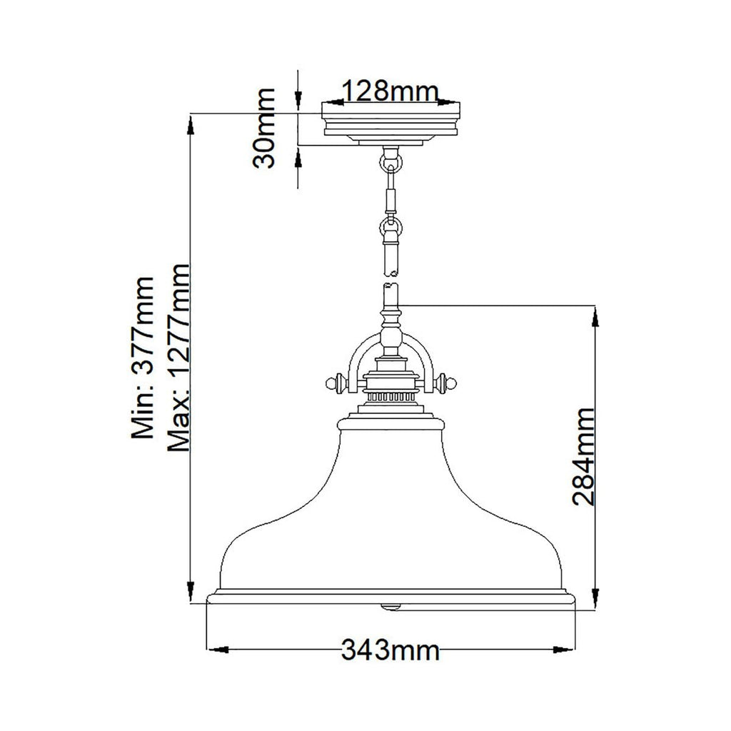QZ-EMERY-P-M-WS Emery 1 Light Medium Pendant Weathered Brass