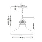 QZ-EMERY-P-M-WS Emery 1 Light Medium Pendant Weathered Brass