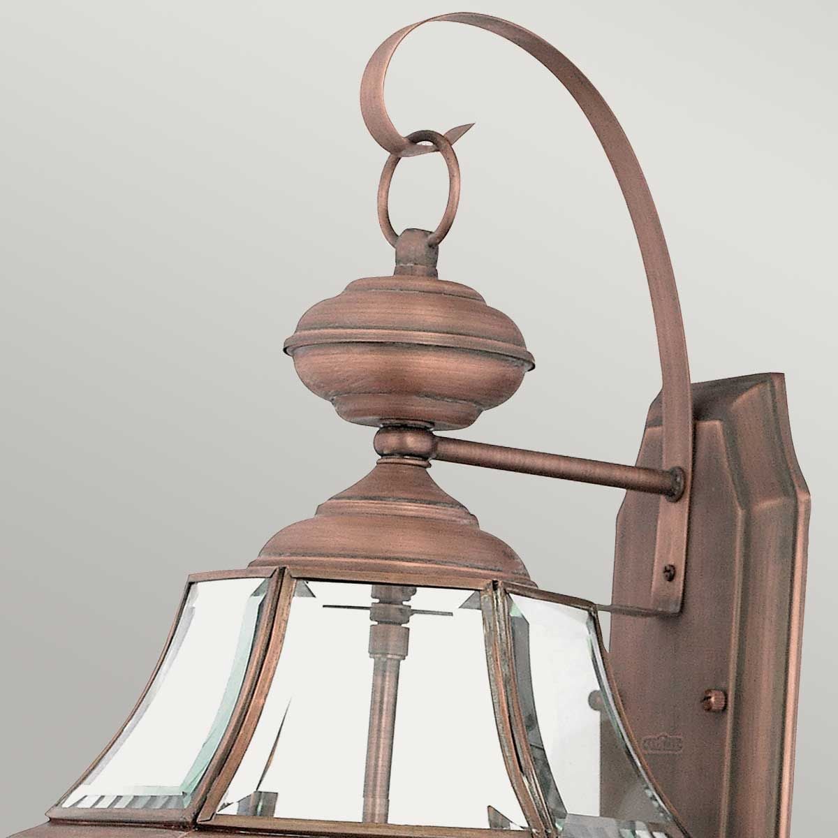 QZ-NEWBURY2-L-AC Newbury 2 Light Large  Outdoor Wall Lantern Lacquered Aged Copper