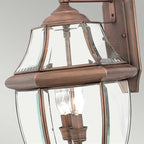 QZ-NEWBURY2-L-AC Newbury 2 Light Large  Outdoor Wall Lantern Lacquered Aged Copper