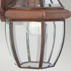 QZ-NEWBURY2-M-AC Newbury 1 Light Medium  Outdoor Wall Lantern Lacquered Aged Copper