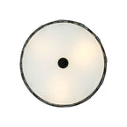 QZ-SENTRY-2SF-BK Sentry 2 Light Semi-Flush Black & Art Glass