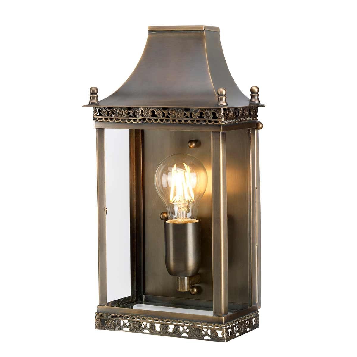 REGENTS-PARK-BR Regents Park 1 Light Outdoor  Wall Lantern Aged Brass
