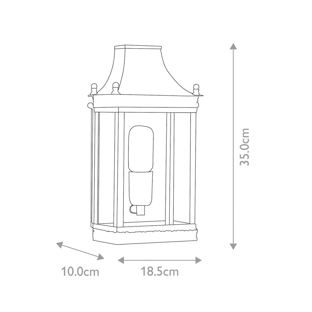 REGENTS-PARK-BR Regents Park 1 Light Outdoor  Wall Lantern Aged Brass