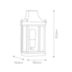 REGENTS-PARK-BR Regents Park 1 Light Outdoor  Wall Lantern Aged Brass