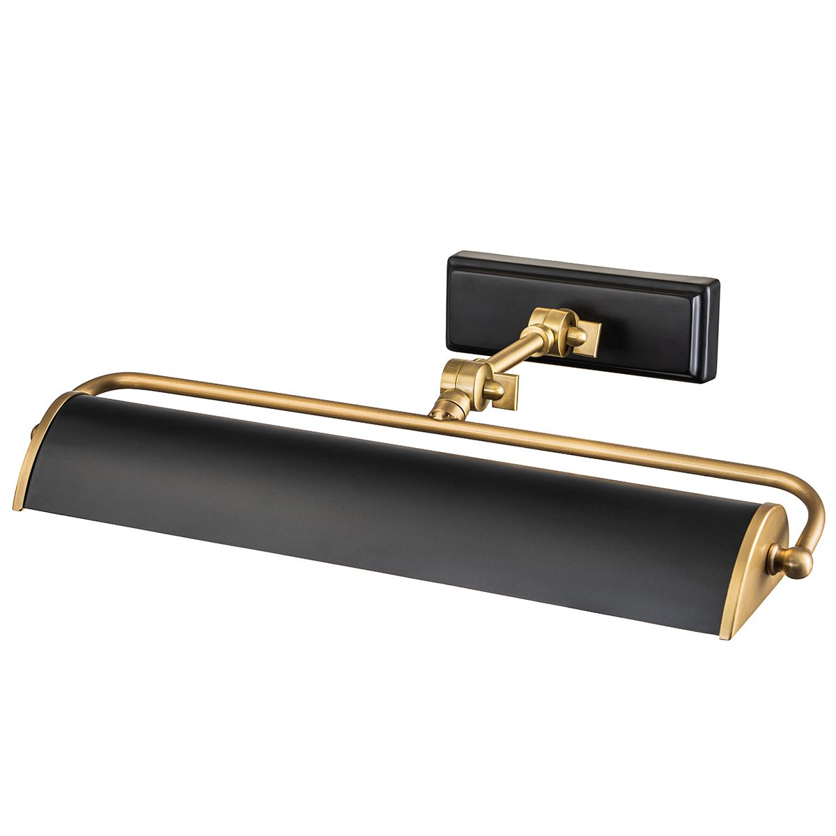 WINCHFIELD-PLM-AB-MB Winchfield 2lt Medium Picture Light Aged Brass & Matte Black