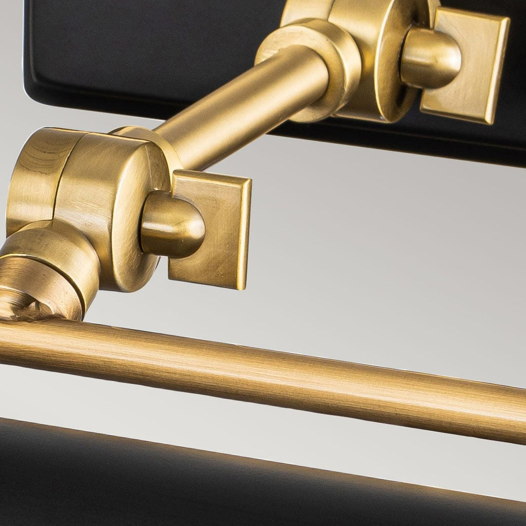 WINCHFIELD-PLM-AB-MB Winchfield 2lt Medium Picture Light Aged Brass & Matte Black
