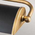 WINCHFIELD-PLM-AB-MB Winchfield 2lt Medium Picture Light Aged Brass & Matte Black