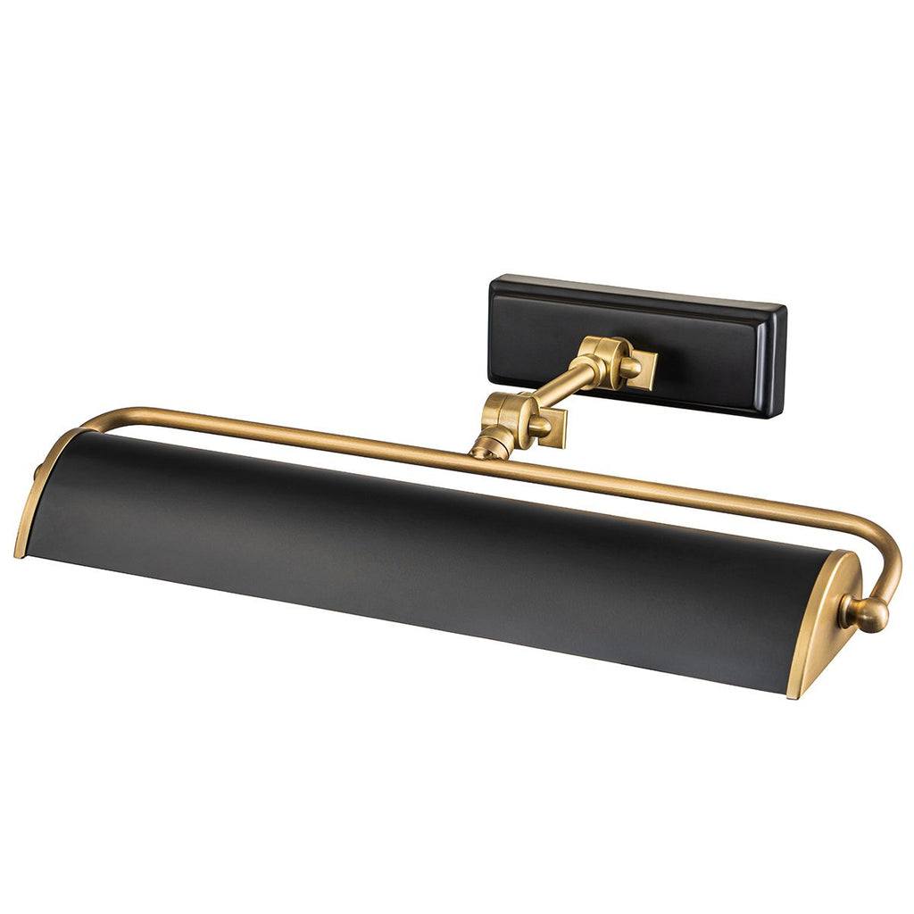 WINCHFIELD-PLM-AB-MB Winchfield 2lt Medium Picture Light Aged Brass & Matte Black