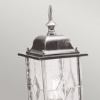 WX3 Wexford 1 Light  Outdoor Pedestal Lantern  Black/Silver